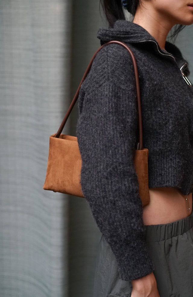 Ivana Baguette Bag Suede Tan