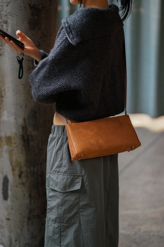 Ivana Baguette Bag Suede Tan