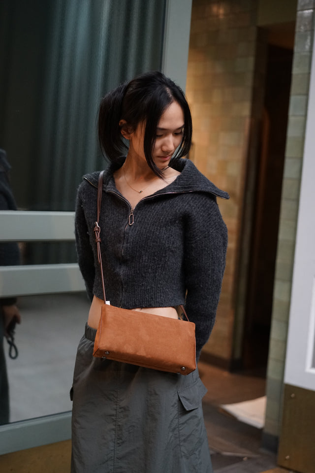 Ivana Baguette Bag Suede Tan