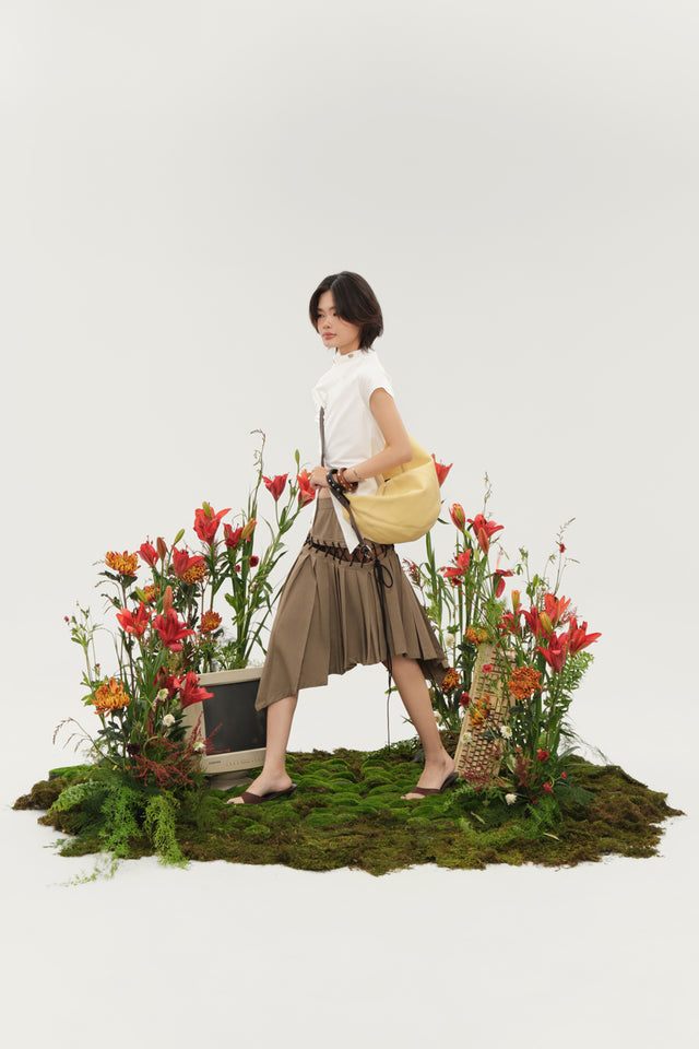 Gaia Travel Sling Bag in Butter Yellow