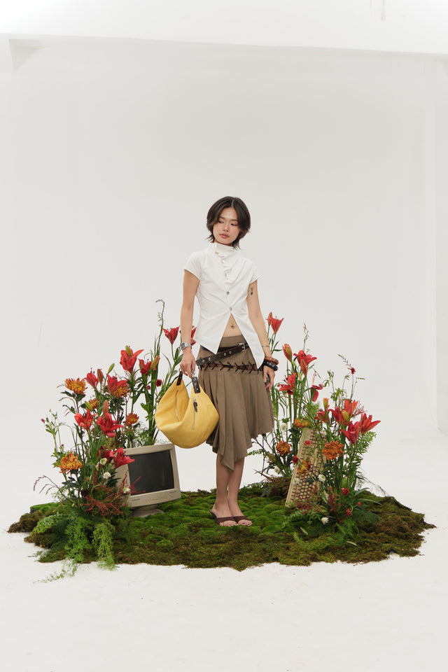 Gaia Travel Sling Bag in Butter Yellow