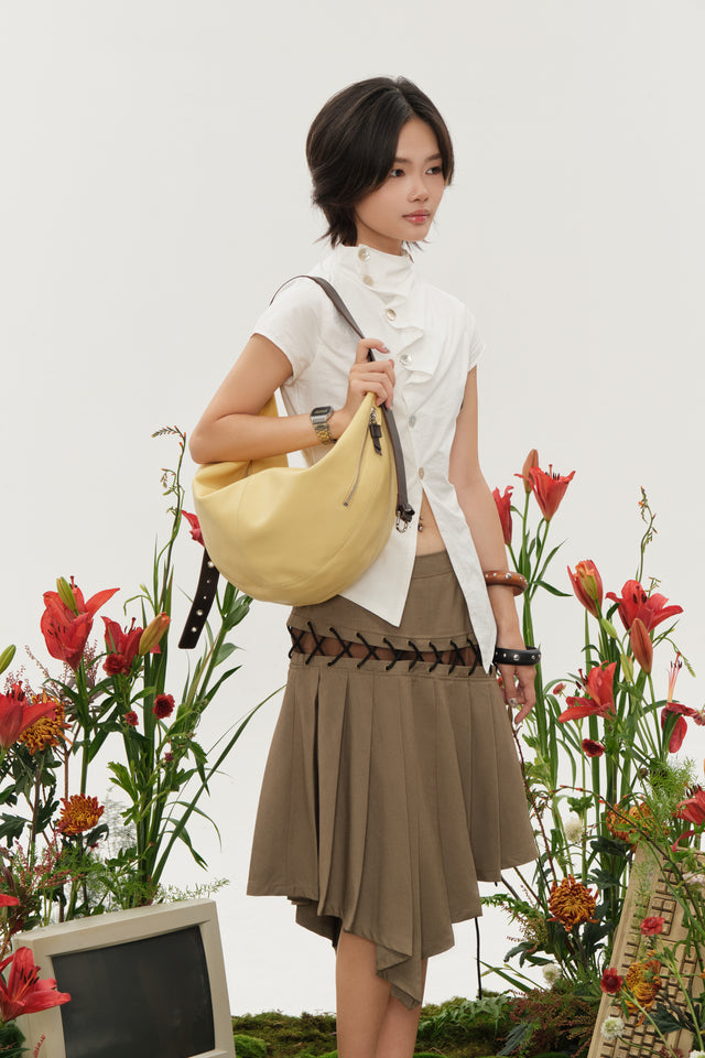 Gaia Travel Sling Bag in Butter Yellow