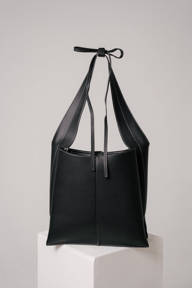 Alba Bow Shopper Tote Black