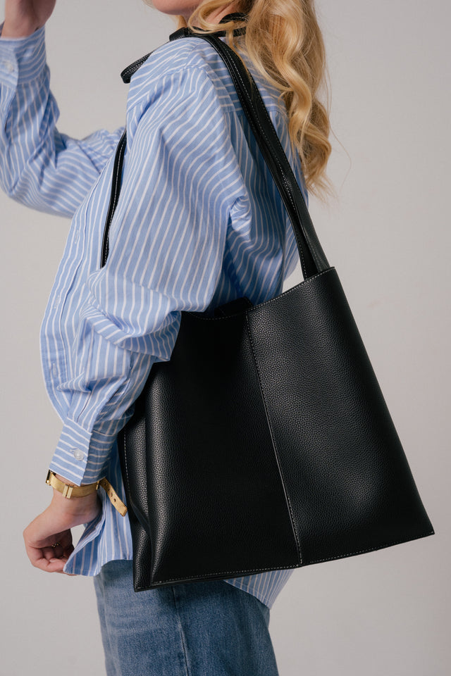 Alba Bow Shopper Tote Black