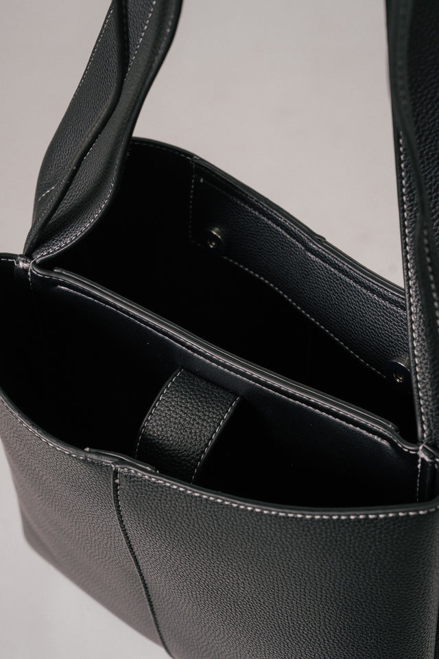 Alba Bow Shopper Tote Black