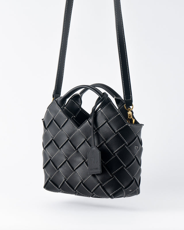 Black Woven Tote Bags 