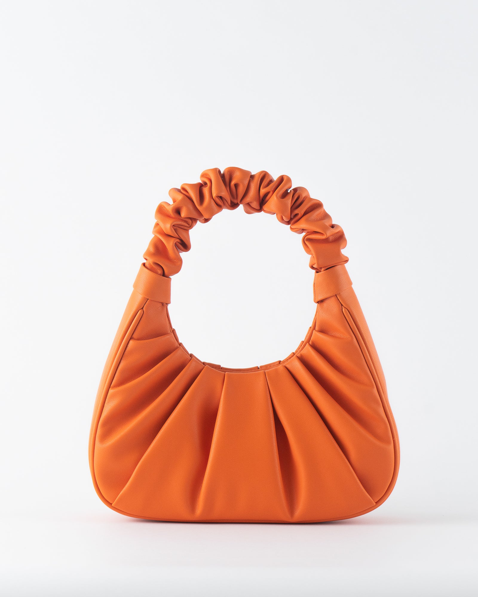 Zipper Shoulder Bag Ruched Faux Leather Hobo Bag Solid Cloud-shaped Bag  Women | eBay