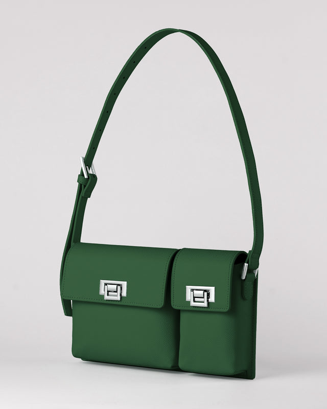 Green Leather Shoulder Bags