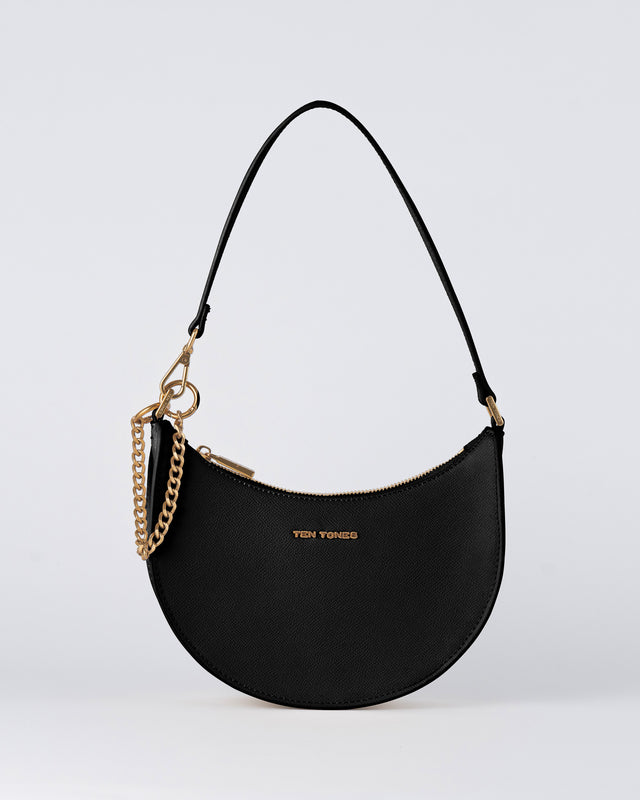 Black Half Moon Bag | Moon Bag Black | Ten Tones